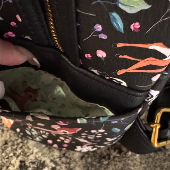 Loungefly Disney Parks Bambi AOP Black Forest Friends Embroidered - Picture 6 of 9